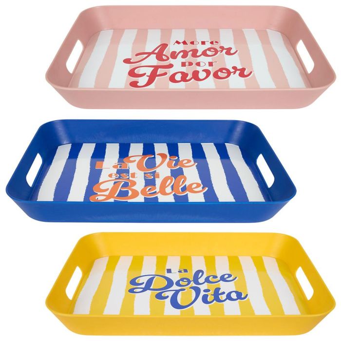 Home Deco Factory Bandeja Dolce Vita Polipropileno 41x32 cm 2 Home Deco Factory Bandeja Dolce Vita Polipropileno 41x32 cm 2