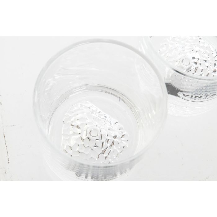DKD Home Decor Vaso Loft de Cristal, 320 ml, Set de 6 Vasos Transparente y Gris Oscuro para Agua y Bebidas 2 DKD Home Decor Vaso Loft de Cristal, 320 ml, Set de 6 Vasos Transparente y Gris Oscuro para Agua y Bebidas 2