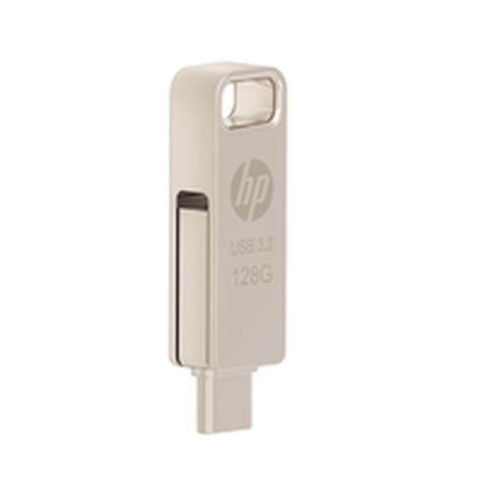 PNY HPFD206C-128 Memoria USB 128GB Dual USB-A y USB-C 3.2 Gen 2 con 100MB/s Lectura, Diseño Deslizante, Plata PNY HPFD206C-128 Memoria USB 128GB Dual USB-A y USB-C 3.2 Gen 2 con 100MB/s Lectura, Diseño Deslizante, Plata