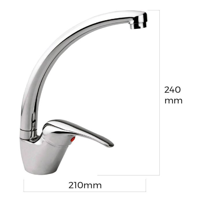 Grifo monomando de cocina. caño alto 1 Grifo monomando de cocina. caño alto 1