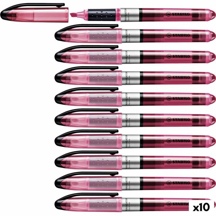 Marcador Fluorescente Stabilo Navigator Rosa 10 Piezas (1 unidad) 3 Marcador Fluorescente Stabilo Navigator Rosa 10 Piezas (1 unidad) 3