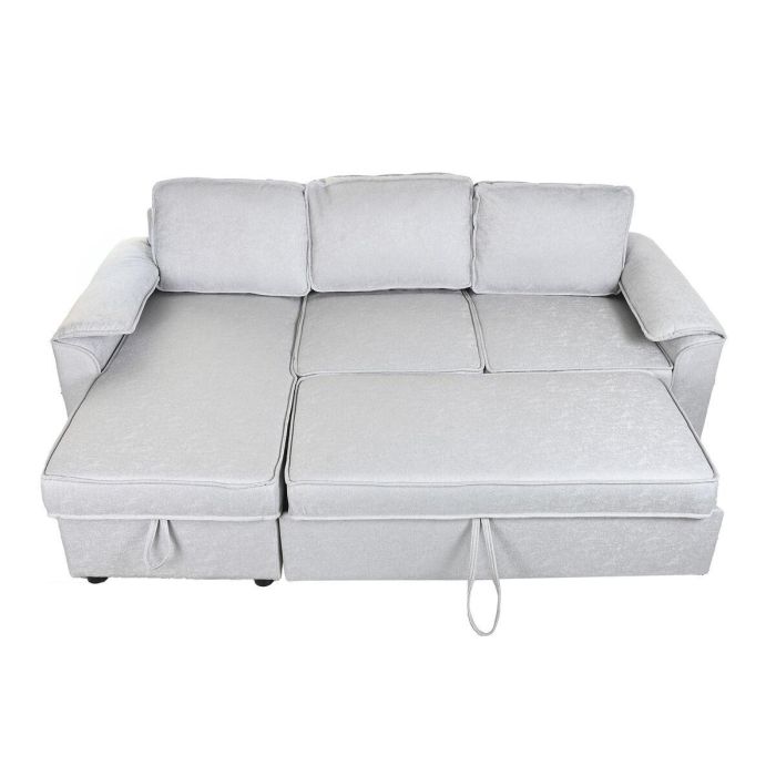 Sofá Cama Home ESPRIT Gris claro Moderno 220 x 153 x 88 cm 8