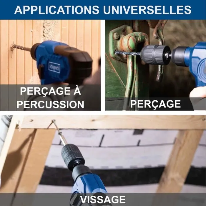 Scheppach Taladro C-RHD130-X 20V IXES 1,3 J Portabrocas SDS plus Accesorios Maletín (Sin Batería ni Cargador) 3