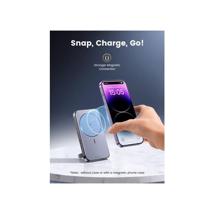Ugreen 10000Mah Mini Powerbank Wireless 20W With Magsafe Grey 4