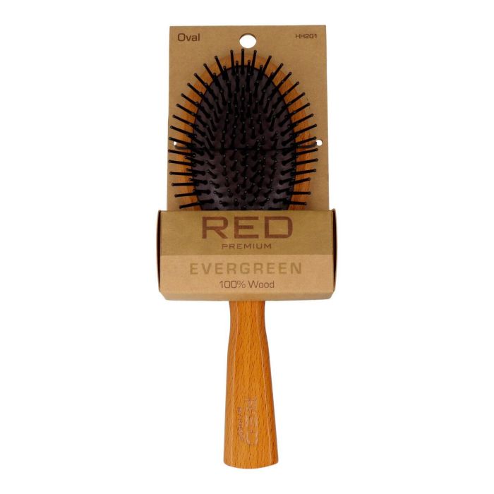Red Kiss Premium Evergreen Wooden Brush Oval Paddle Red Kiss Premium Evergreen Wooden Brush Oval Paddle