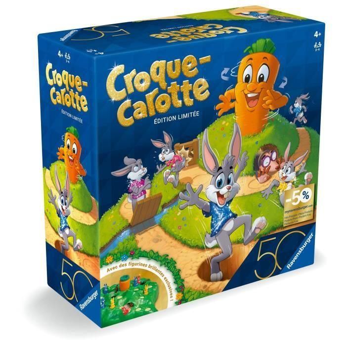 Croque Carotte 50 ans, Juego de mesa, Niños y Padres, Divertido juego de curso, A partir de 4 años, Mixto, 23006, Ravensburger 3