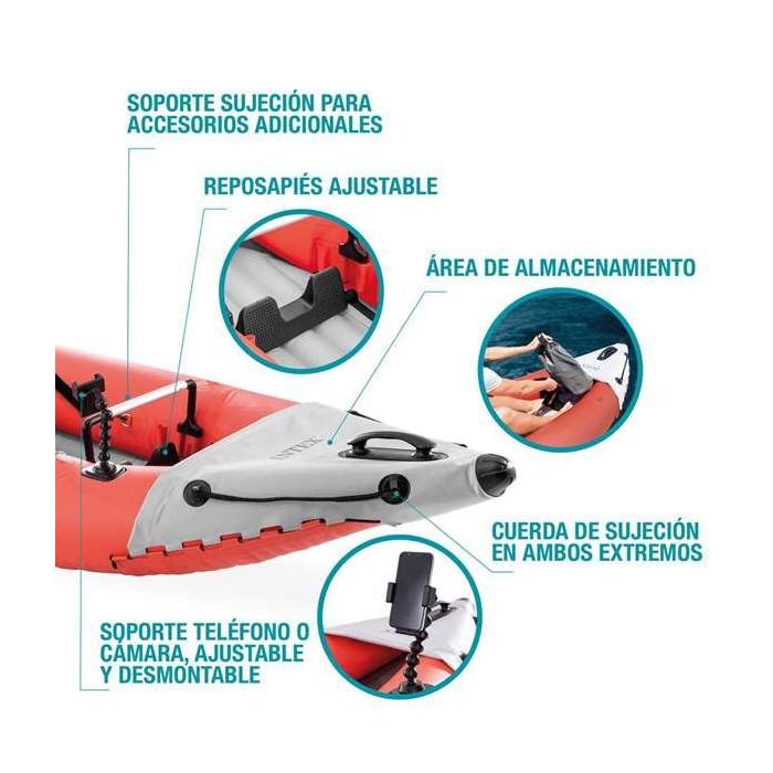 Kayak excursion pro 305x91x46 cm remo incluido aluminio masbomba 4 Kayak excursion pro 305x91x46 cm remo incluido aluminio masbomba 4