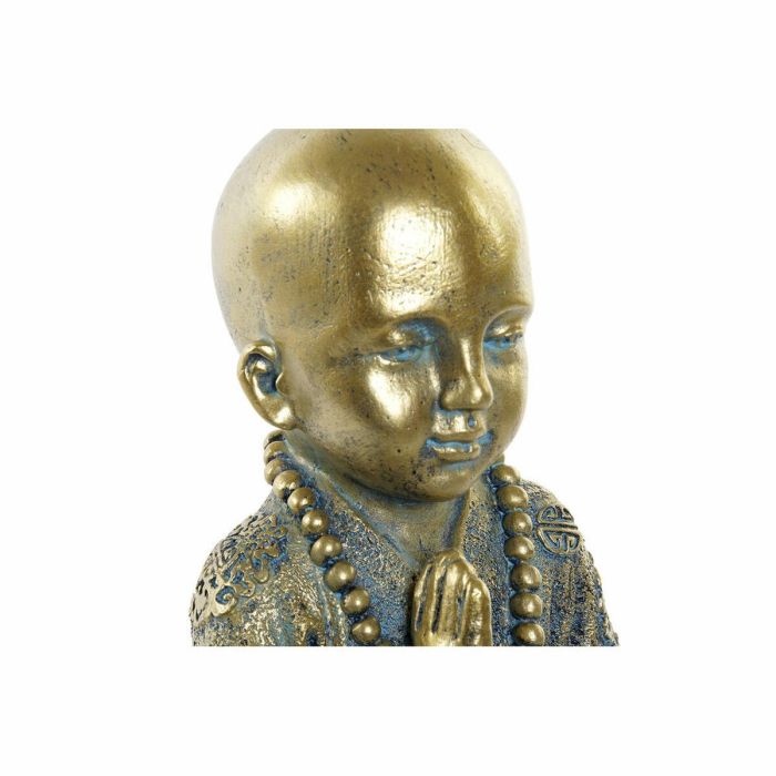 Figura Oriental DKD Home Decor Dorado Azul 13.6 x 21.8 x 17 cm 2