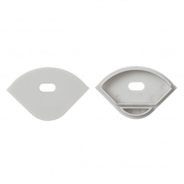 Greenice LLE-ALP016R Tapón Final con Agujero para Perfiles de Tiras LED, Apto para Iluminación Flexible y Rígida