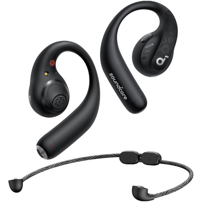 Anker Soundcore AeroFit Pro Auriculares True Wireless de Botón con Gancho, In-Ear, Bluetooth 5.3, IPX5, Negros, para Deporte/Uso Diario