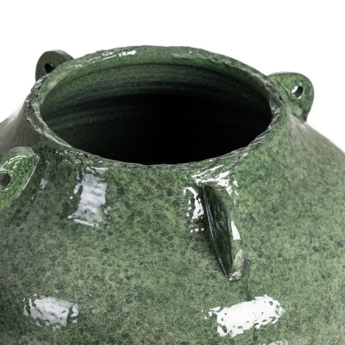 Jarrón Verde Cerámica Decoración 40 X 40 X 22 cm