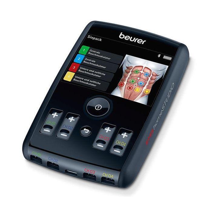 Beurer EM-95 Electroestimulador Digital EMS con Bluetooth para Abdomen, Brazos y Piernas, 20 Programas, 4 Canales Beurer EM-95 Electroestimulador Digital EMS con Bluetooth para Abdomen, Brazos y Piernas, 20 Programas, 4 Canales
