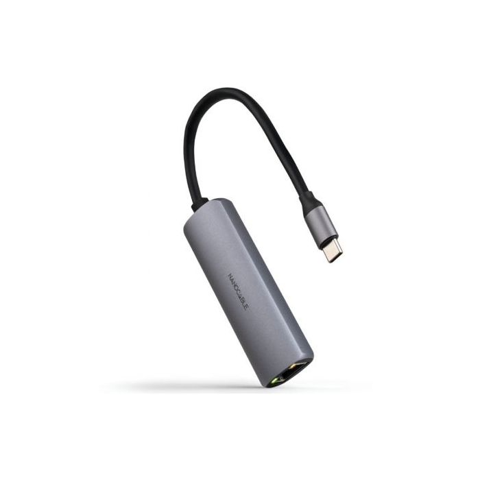 Nanocable 10.16.4603 Hub Conversor USB-C 3.1 a Ethernet RJ45 Gigabit con Carga Rápida PD 100W Gris Aluminio 18cm Nanocable 10.16.4603 Hub Conversor USB-C 3.1 a Ethernet RJ45 Gigabit con Carga Rápida PD 100W Gris Aluminio 18cm