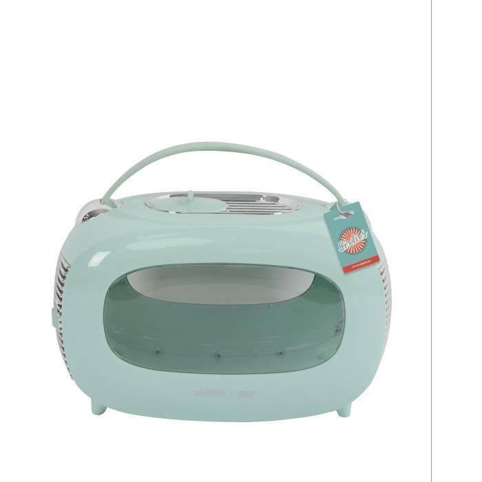 M Pets MPE6953182737025 Caja de Transporte Mochila Sixties Classic con Asa, Apertura Trasera, hasta 5 kg, Color Azul 2