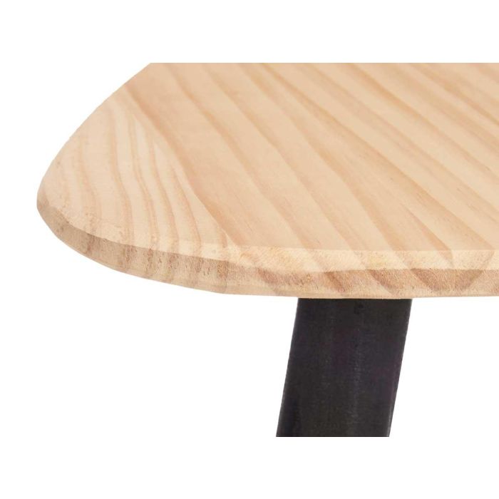Mesa Centro Triángulo Natural Negro Giftdecor 60x48x64 cm - Madera Pino 3 Mesa Centro Triángulo Natural Negro Giftdecor 60x48x64 cm - Madera Pino 3