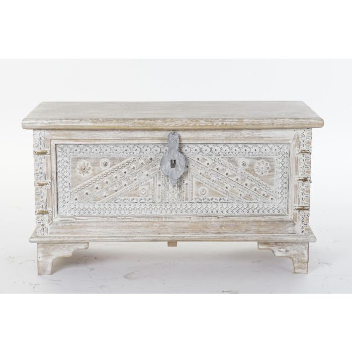 DKD Home Decor Arcon Indio Blanco Mango y Laton 40 x 45 x 88 cm 5