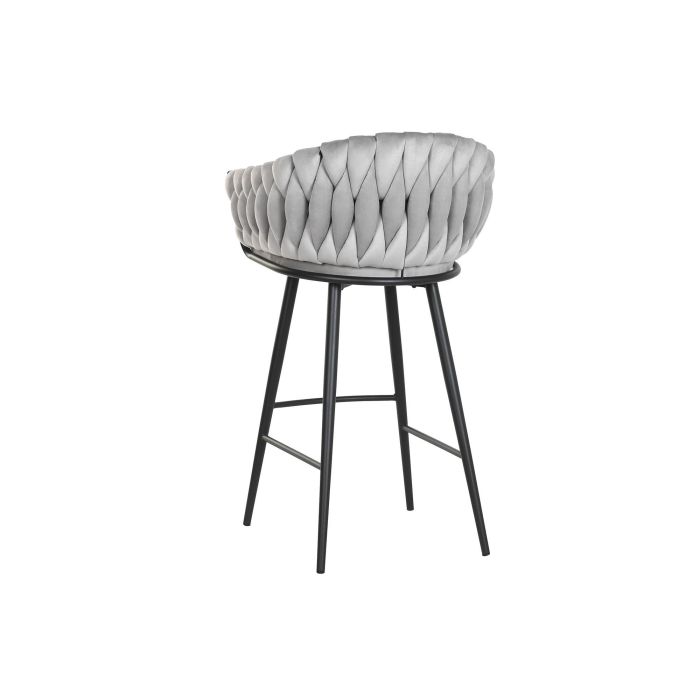 Taburete Moderno DKD Home Decor Gris Negro 58 x 101 x 53 cm 2 Taburete Moderno DKD Home Decor Gris Negro 58 x 101 x 53 cm 2