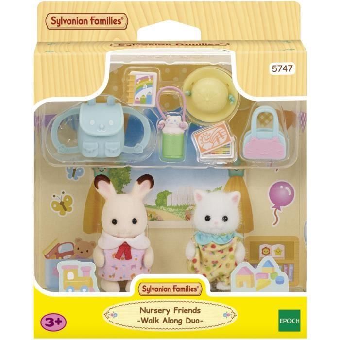 El dúo de bebés de paseo - SYLVANIAN FAMILIES - 5747 - Conejo de chocolate y gato persa con accesorios El dúo de bebés de paseo - SYLVANIAN FAMILIES - 5747 - Conejo de chocolate y gato persa con accesorios