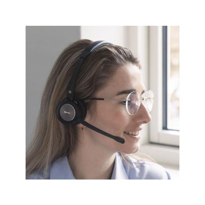 Sandberg Wireless Office Headset Pro+ Auriculares Estéreo Inalámbricos para PC y Móvil, Dual Connect, con Base de Carga y LED Ocupado 7 Sandberg Wireless Office Headset Pro+ Auriculares Estéreo Inalámbricos para PC y Móvil, Dual Connect, con Base de Carga y LED Ocupado 7