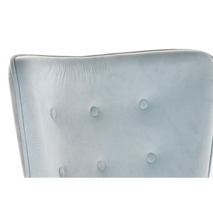DKD Home Decor Butaca Scandi Azul Celeste y Natural, Patas de Madera, Asiento de Poliéster, Desmontable. 75x96x67 cm, Altura Asiento 40 cm. 2