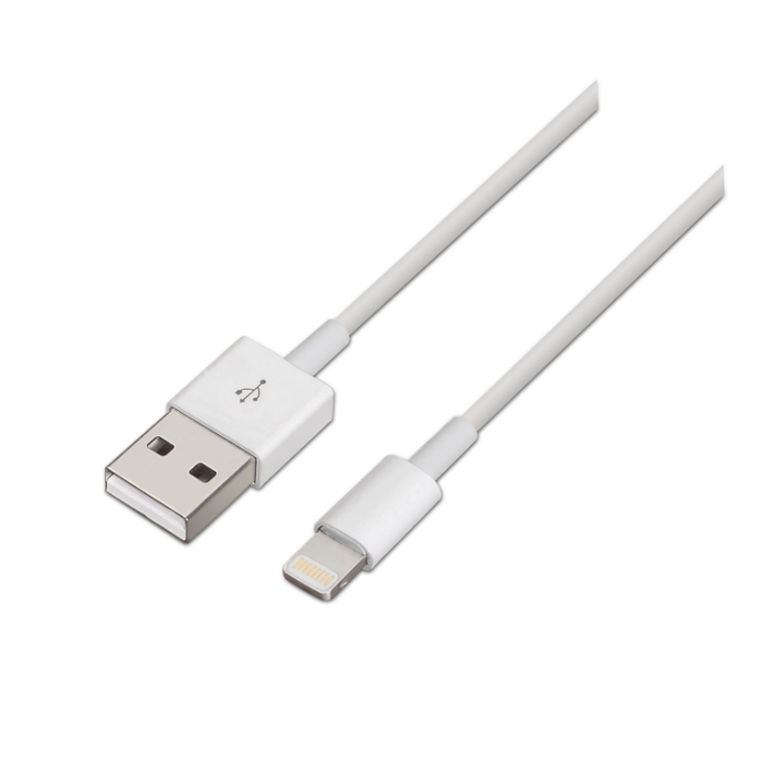 Aisens Cable Lightning A Usb 2.0 Lightning-M - Usb A-M Blanco 1,0M Aisens Cable Lightning A Usb 2.0 Lightning-M - Usb A-M Blanco 1,0M