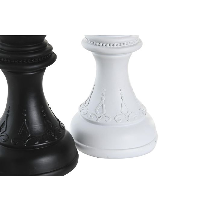 DKD Home Decor Set de Figuras Decorativas Modernas para Hogar Ajedrez Blanco Negro de Resina - Pack 4 Unidades, 12 x 25.5 x 12 cm 1 DKD Home Decor Set de Figuras Decorativas Modernas para Hogar Ajedrez Blanco Negro de Resina - Pack 4 Unidades, 12 x 25.5 x 12 cm 1