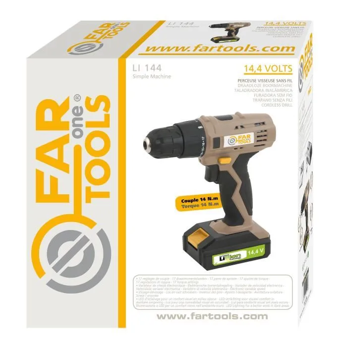 FARTOOLS Taladro inalámbrico LI 144 - 14.4 V - 1.3 Ah 1