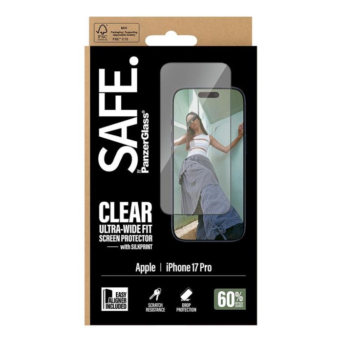 PanzerGlass Protector de Pantalla SAFE. con Marco Negro para iPhone 17 Pro - Ultra-Wide Fit con EasyAligner - Vidrio Templado Reciclado - Aplicación en Seco y sin Burbujas 2 PanzerGlass Protector de Pantalla SAFE. con Marco Negro para iPhone 17 Pro - Ultra-Wide Fit con EasyAligner - Vidrio Templado Reciclado - Aplicación en Seco y sin Burbujas 2