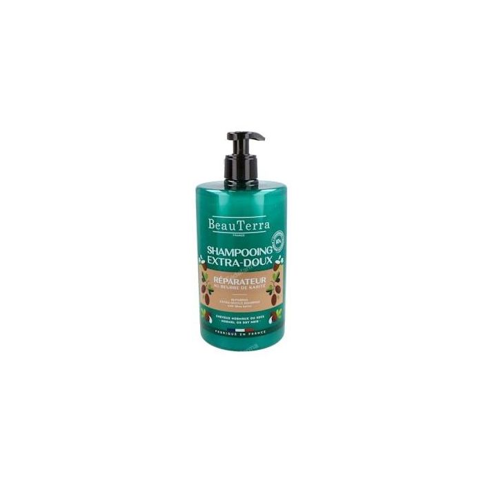 Beauterra Champú Reparador EXTRA-DOUX Hidratante 750ml con 93% Ingredientes Naturales Sin Siliconas