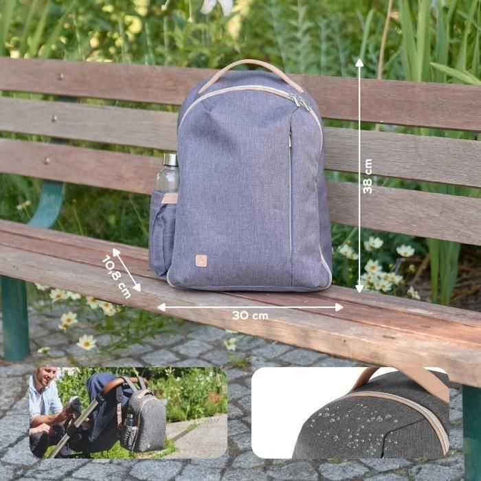 Mochila cambiador Babymoov Le Pyla, con gran bolsillo aislado - Cambiador incluido - Smokey 5 Mochila cambiador Babymoov Le Pyla, con gran bolsillo aislado - Cambiador incluido - Smokey 5