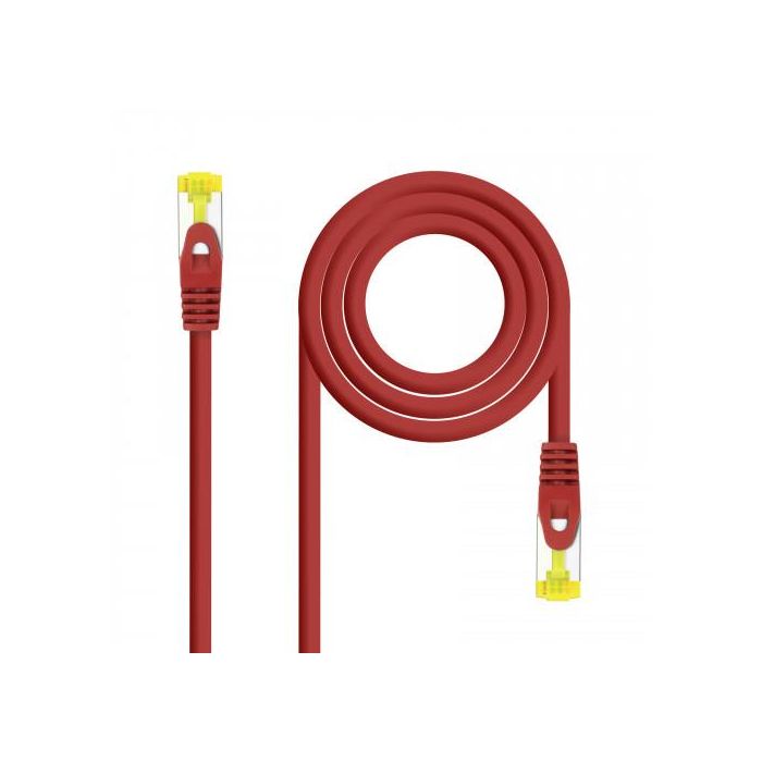 Nanocable 10.20.1903-R Cable de red latiguillo RJ45 LSZH Cat.6A SFTP AWG26, 3m, 10Gbps, Cobre, Rojo