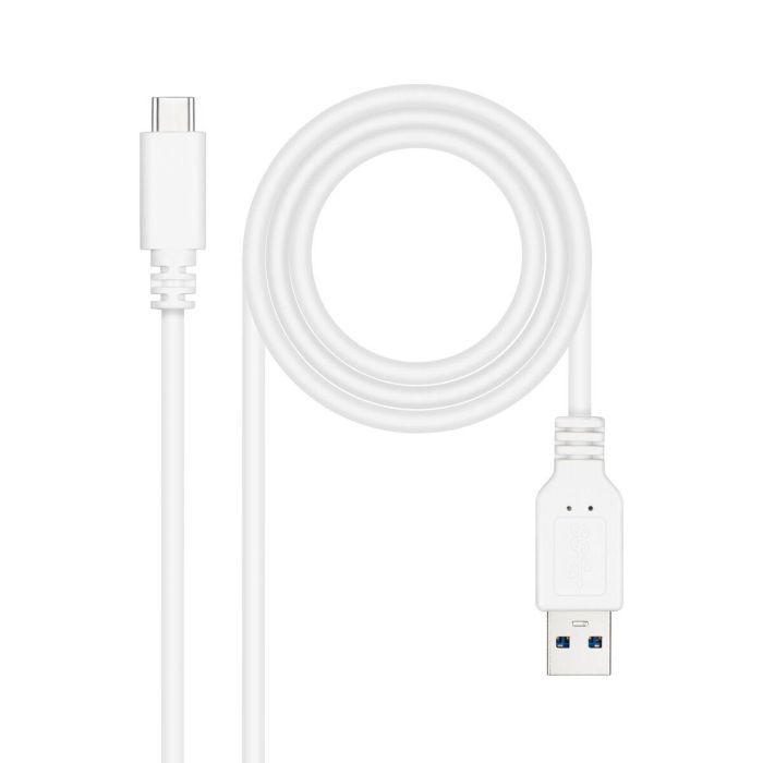 Cable USB-C a USB NANOCABLE 10.01.4000-W Blanco 50 cm (1 unidad) 1 Cable USB-C a USB NANOCABLE 10.01.4000-W Blanco 50 cm (1 unidad) 1