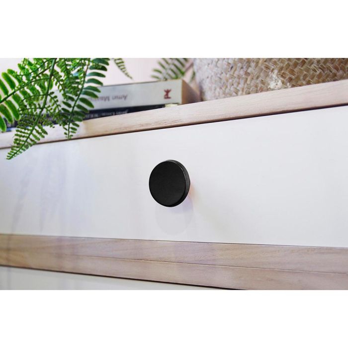 Blister con 2 pomos redondos para mueble fabricado en zamak acabado negro mate mod. 774 ø35mm rei 3 Blister con 2 pomos redondos para mueble fabricado en zamak acabado negro mate mod. 774 ø35mm rei 3