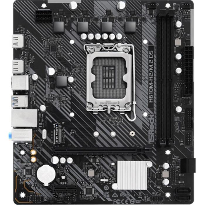 Asrock 90-MXBML0-A0UAYZ Placa Base H610M-H2/M.2 D5 para Intel LGA 1700, DDR5, micro ATX