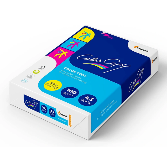 Color Copy Papel Multifunción Din A3 100 Gramos Blanco Paquete 500 Hojas para Impresión Láser y Fotocopias 3
