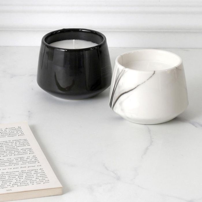 Home Deco Factory Vela Perfumada Lounge Orquídea Blanca / Almizcle Blanco / Mármol D.8.5x6.5cm 90gr 14h 1