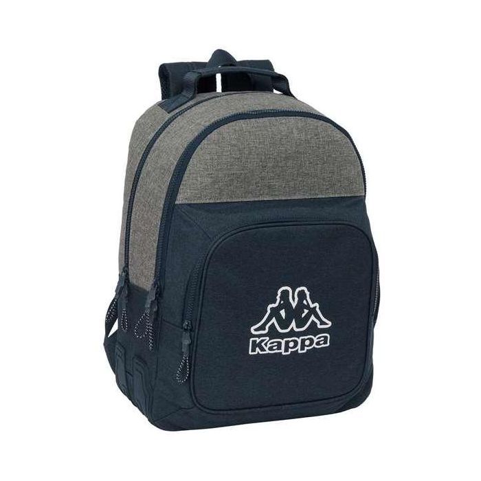 Mochila Safta Doble Con Cantoneras Adaptable A Carro Kappa Dark Navy 150x320x420 mm Mochila Safta Doble Con Cantoneras Adaptable A Carro Kappa Dark Navy 150x320x420 mm