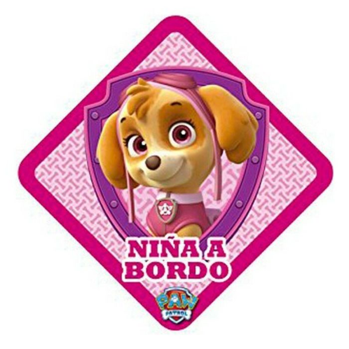 Patrulla Canina LPC104 Pegatina Niña A Bordo para Cristal, Adhesivo con Gran Adherencia