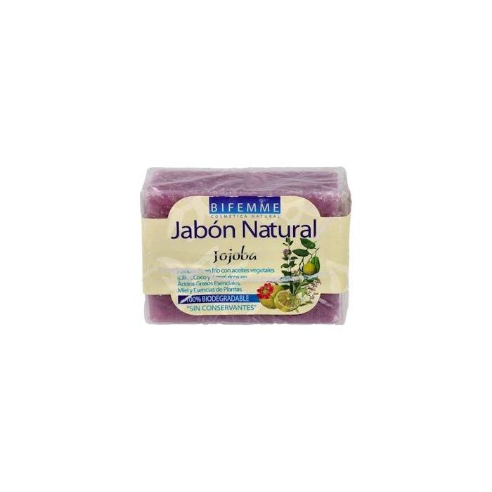 Bifemme Jabón de Jojoba Natural 100g – Elaborado con Aceites Vegetales de Oliva, Coco y Arroz, y Miel