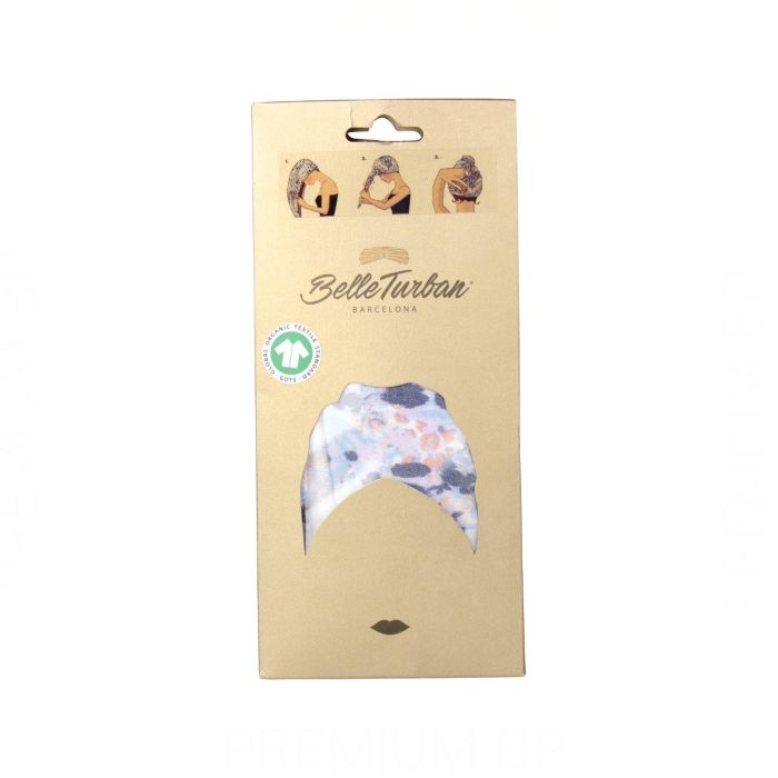 Belle Turban Turbante Animal Print Azul - Secado Rápido y Suave