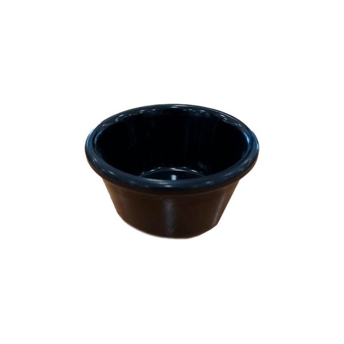 ADRIER - MRP1-BK - Pack de 12 udes/Ramequin salsero liso de melamina (44 ml) - 6,3 x 6,3 x 3,7 cm - Negro