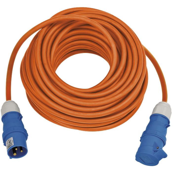 Prolongación de 10 m cetac 2p+t 16a 230v~ ip44 cable naranja 4