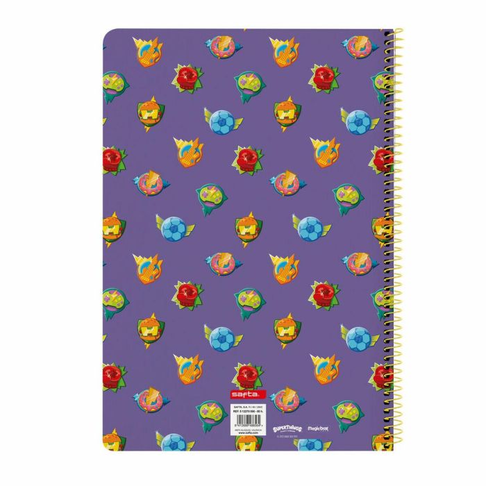 Libreta folio 80 h. tapas duras superthings guardians of kazoom 21,5x31x1cm 1