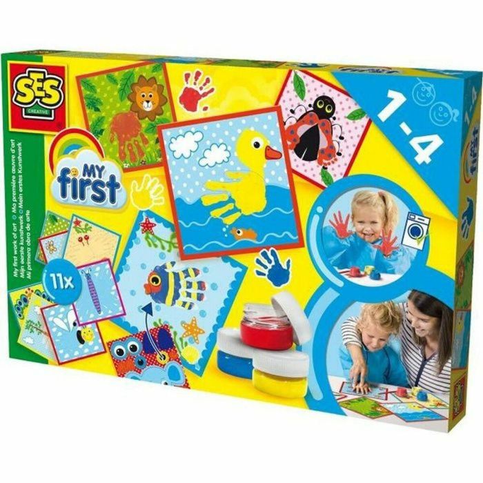Ses Creative MY FIRST Kit de Arte para Niños Mi Primera Obra de Arte con Pintura para Huellas de Mano y Pie en Tarjetas Impresas Ses Creative MY FIRST Kit de Arte para Niños Mi Primera Obra de Arte con Pintura para Huellas de Mano y Pie en Tarjetas Impresas