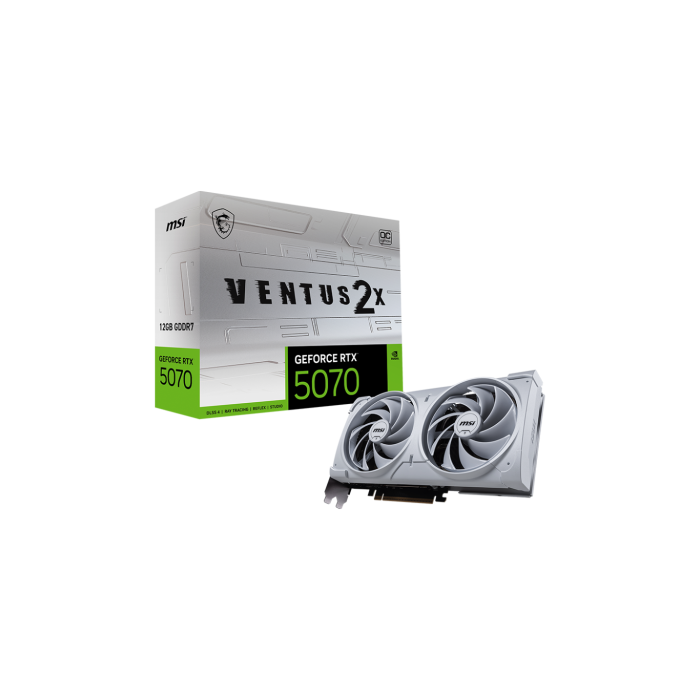 MSI GeForce RTX 5070 VENTUS 2X OC White NVIDIA GeForce RTX 5070 12 GB GDDR7 Tarjeta Gráfica 912-V532-004
