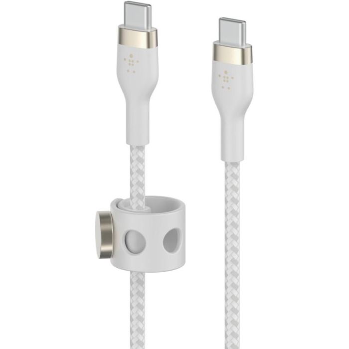 Belkin Cable USB-C a USB-C PRO Flex, 2m, Suministro de Potencia 60W, USB 2.0, Silicona, Blanco 1 Belkin Cable USB-C a USB-C PRO Flex, 2m, Suministro de Potencia 60W, USB 2.0, Silicona, Blanco 1