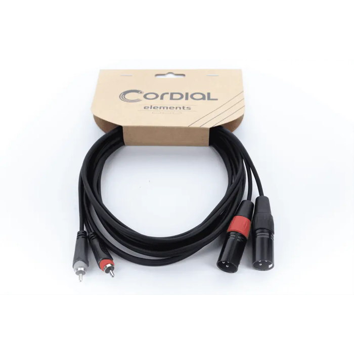 Cordial Cable De Audio Doble Xlr/Rca Macho 1 M 2