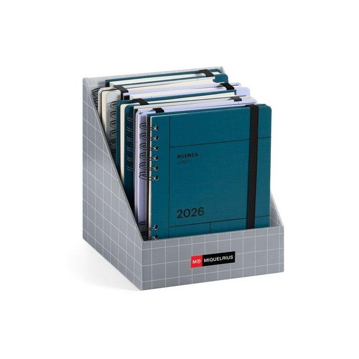Agenda Anual (2026) Catalan Miquelrius Trends Back To Basics Wire-O Tapa Extra Con Goma Plus 213X155 Assortiment Expositor De 10