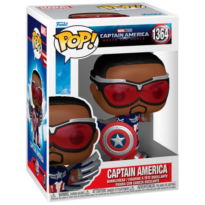 Funko POP Marvel Capitán América Brave New World Figura de Vinilo de 9cm