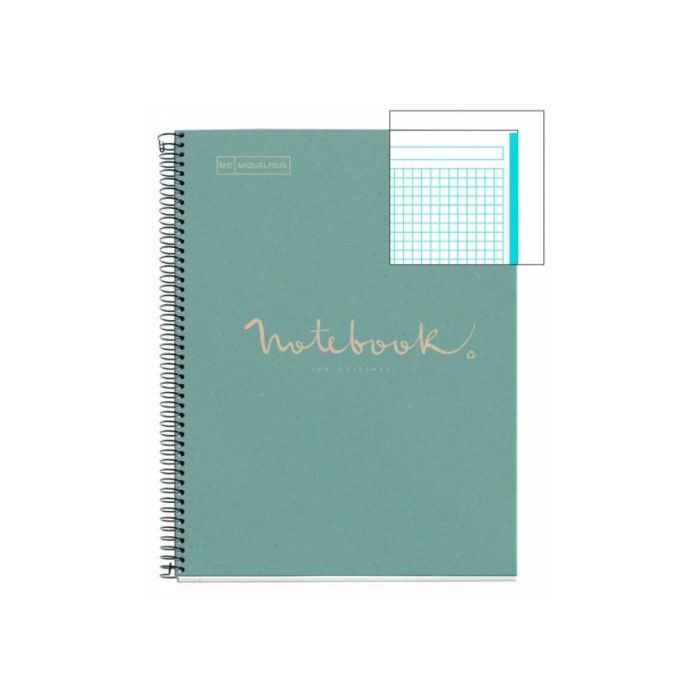 Cuaderno 100% Reciclado Nb-1 A4 80Hojas Ecoazul Emotions Miquelrius 6092 1